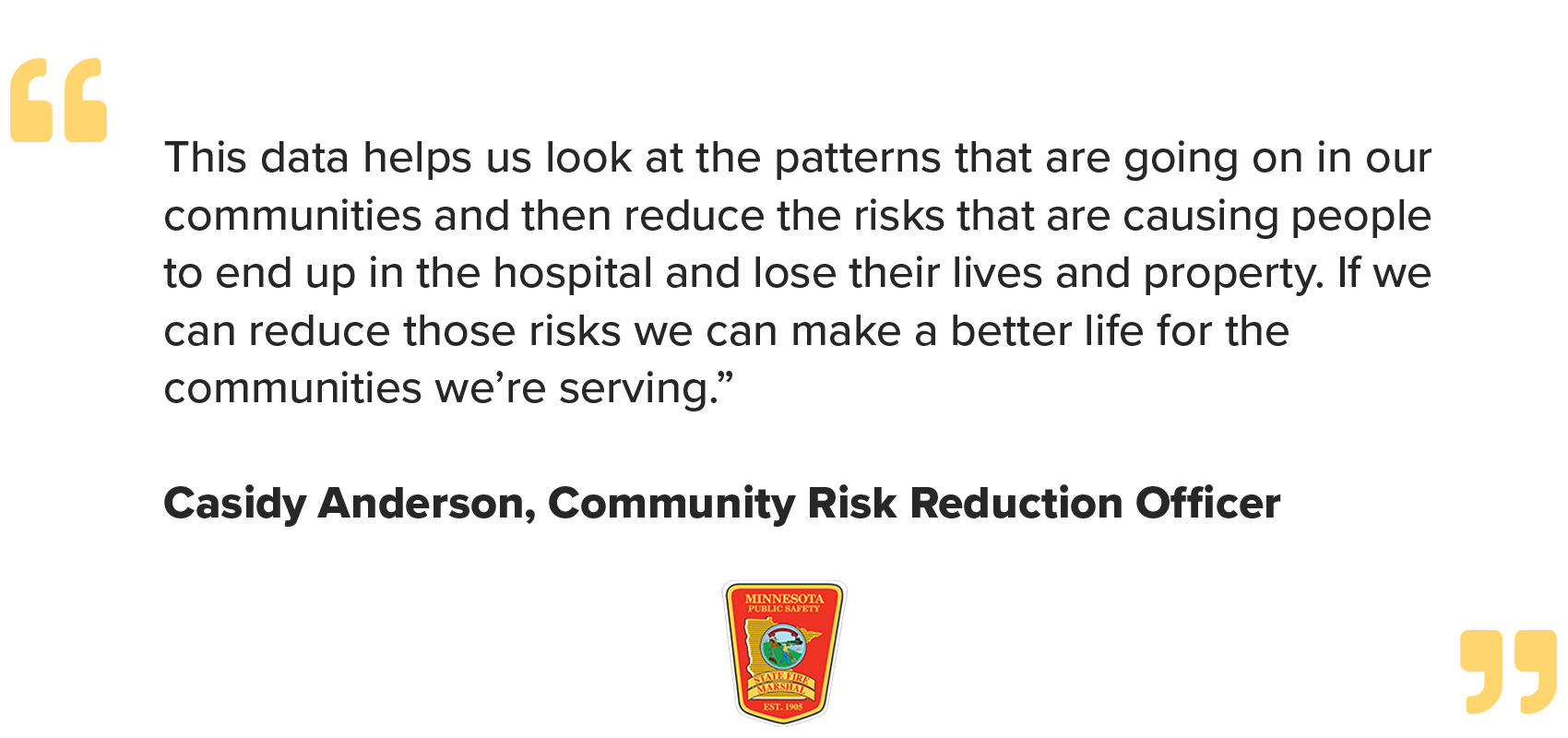 Minnesota Fire Testimonial Casidy