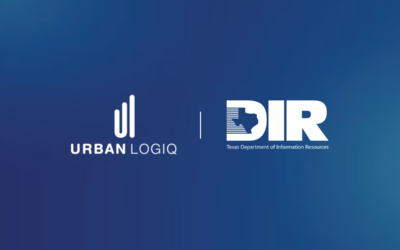 UrbanLogiq logo on the left side of Texas DIR logo